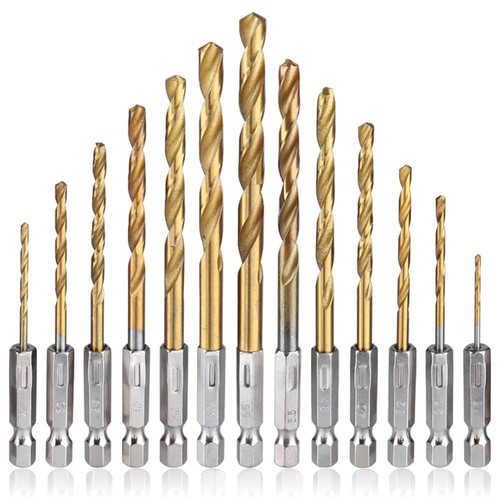 Titan nitrid bohrer - set, 13tlg