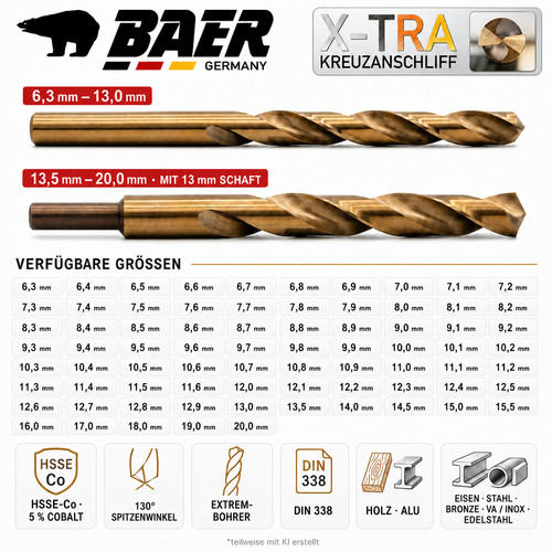 Spiralbohrer baer hsse - hsse, co