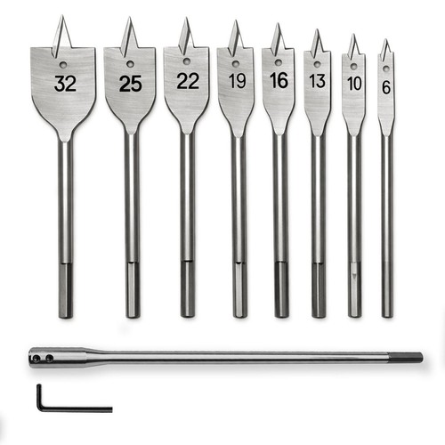 10tlg flachfräsbohrer set - 10tlg,