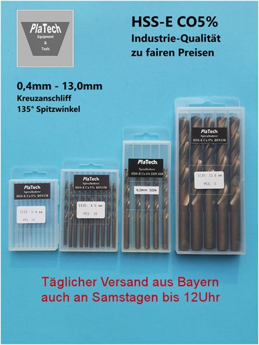 Edelstahlbohrer hss co5 - hss-e, co5%